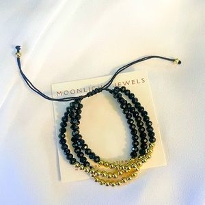 Boutique Crystal/Gold Plated Beaded Bracelet